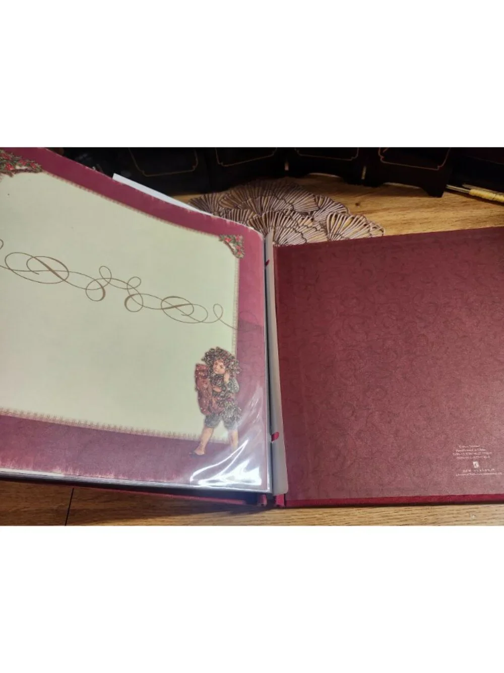 New Seasons Scrapbook Christmas Theme Red Textured Cover 12x12